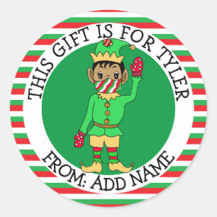 Ein Geschenk-Tag zu und von ethnischen Elf-Geschen Runder Aufkleber