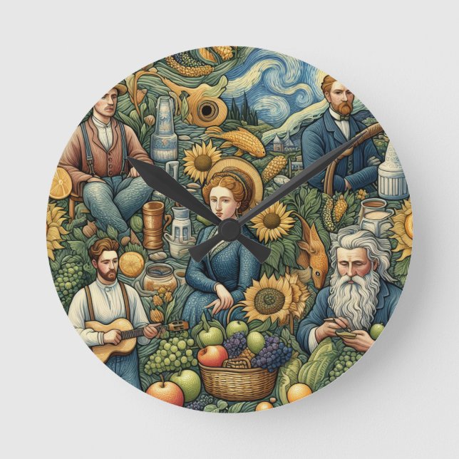 Ein Geschenk voller Aufrichtigkeit, Kissen Runde Wanduhr (Vorderseite)