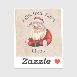Ein Geschenk vom Weihnachtsmann Aufkleber