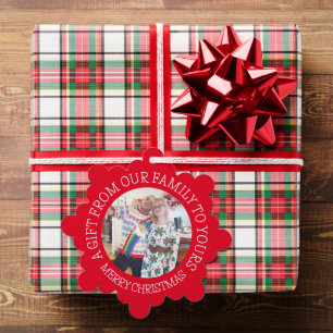 Ein Geschenk von unserer Familie an Ihre Geschenkm Ornament Karte