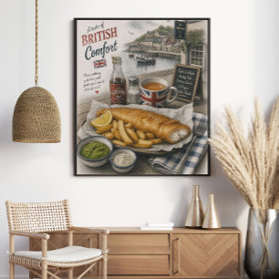 Ein Geschmack britischen Komforts   Traditioneller Poster