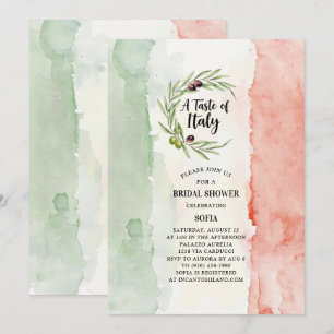 Ein Geschmack italienischen Brautparty Einladung