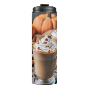 Ein Geschmack von Autumn Pumpkin Gewürz Latte Deli Thermosbecher