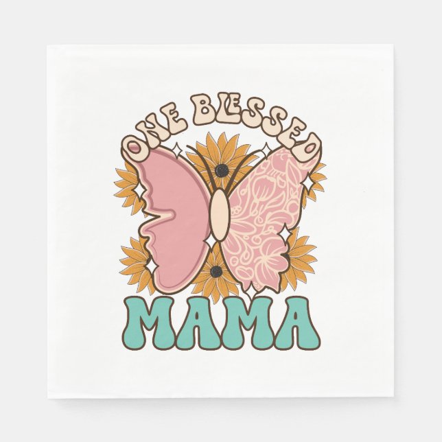 Ein gesegnetes Mama Serviette (Vorderseite)