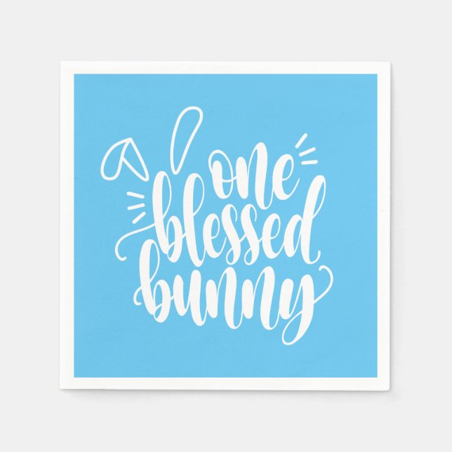 Ein gesegnetes Osterkalligraphiepapier Napkin Serviette (Vorderseite)