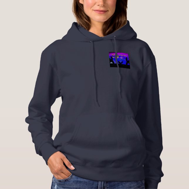 Ein gesegnetes Weihnachten - ein festes digitales Hoodie (Vorderseite)