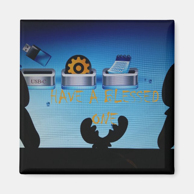 Ein gesegnetes Weihnachten - ein festes digitales Magnet (Vorne)