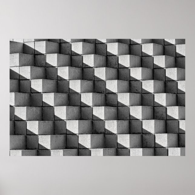 Ein Gesicht der "Vierseitigen Pyramide" Skulptur i Poster (Vorne)