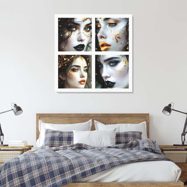 Ein Gesicht in der Zeit  Leinwanddruck (Insitu (Schlafzimmer))
