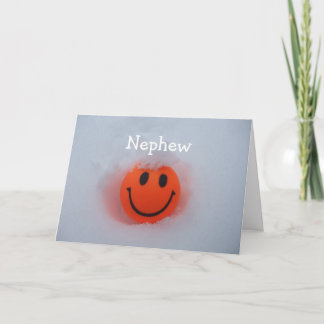 Ein Gesicht - Neffe-Valentinstag Feiertagskarte
