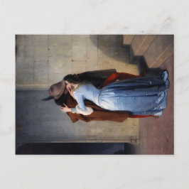 Ein gestohlener Moment: Ein Kuss durch das Zeitalt Postkarte