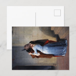 Ein gestohlener Moment: Ein Kuss durch die Jahrhun Postkarte