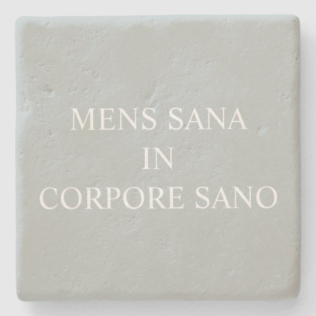 Ein gesunder Geist in einem gesunden Körper in Gra Steinuntersetzer (Vorderseite)