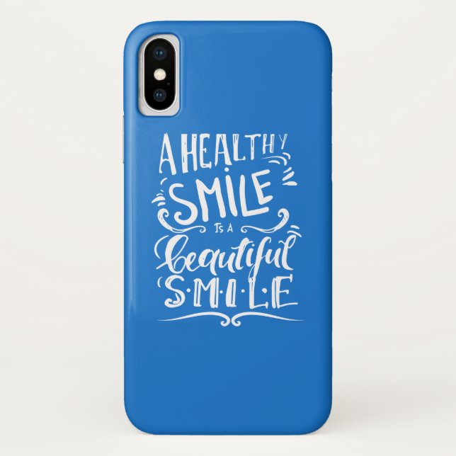 Ein gesundes Lächeln ist ein schönes Lächeln Case-Mate iPhone Hülle (Rückseite)