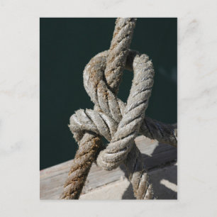 Ein getierter Knoten auf einem Jetty Portugal Postkarte