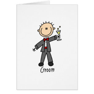 Ein Getränk für die Bräutigam-Karte