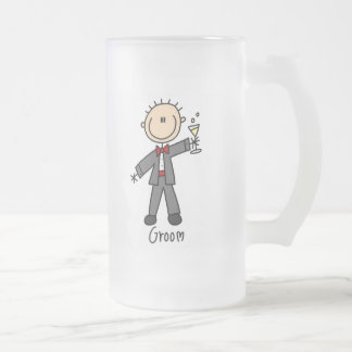 Ein Getränk für die Bräutigam-Tasse Mattglas Bierglas