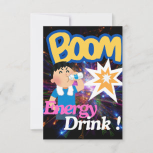 Ein Getränk zum weck: Energy Drink RSVP Karte