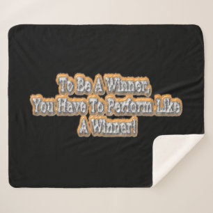 "Ein Gewinner zu sein" Niedliches Design. Jetzt ka Sherpadecke