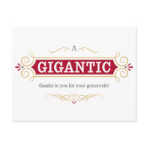 Ein gigantischer Dank für Ihre Großzügigkeit