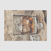 Ein Glas Bourbon Whiskey Dekorationspapier