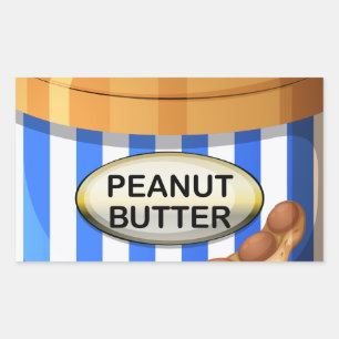 Ein Glas Erdnussbutter Rechteckiger Aufkleber