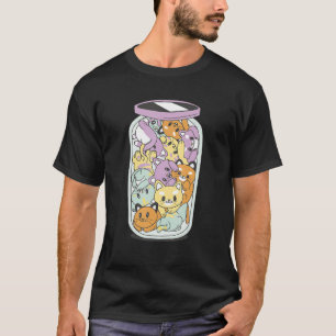 Ein Glas Glück Jar voller Katzen Katzendesign T-Shirt