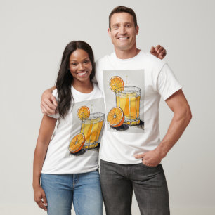 ein Glas Orangensaft für Männer im Shirt