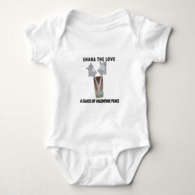 Ein Glas valentiner Ruhe. Baby Strampler (Vorderseite)