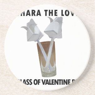 Ein Glas valentiner Ruhe. Getränkeuntersetzer