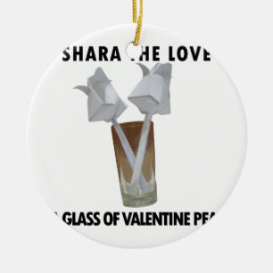 Ein Glas valentiner Ruhe. Keramik Ornament