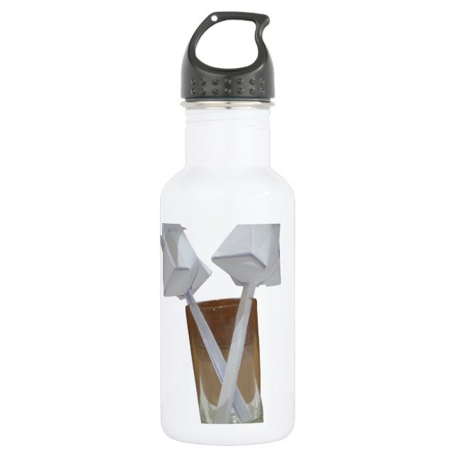 Ein Glas valentiner Ruhe. Trinkflasche (Vorderseite)