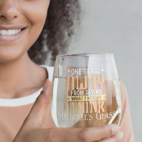 Ein Glas weg Funny Personalisiert