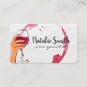 Ein Glas Wein halten   Ein Toast   Prost Visitenkarte