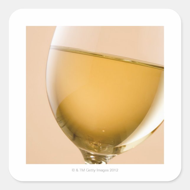 Ein Glas Wein Quadratischer Aufkleber (Vorderseite)