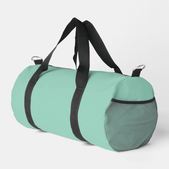 Ein glatter, solider hell-türkiser Hintergrund Duffle Bag (Rechte Ecke)