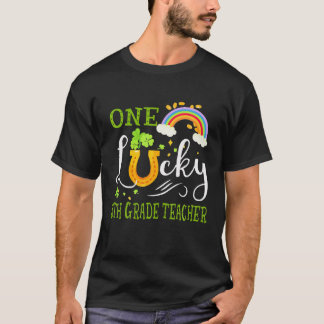 Ein Glück 5th Grade Teacher St Patrick's Day Rainb T-Shirt