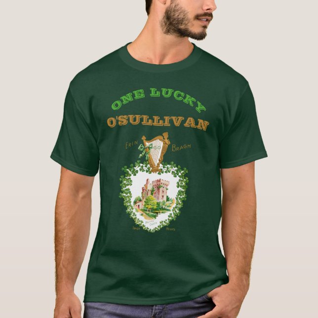 Ein Glück Ihr Name St Patricks Day Blarney Burg T-Shirt (Vorderseite)