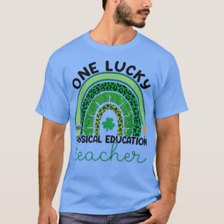 Ein Glück PE Lehrer Saint Patrick's Day Leopard R T-Shirt