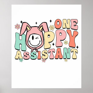 ein glücklicher Assistent, retro, vintage Poster