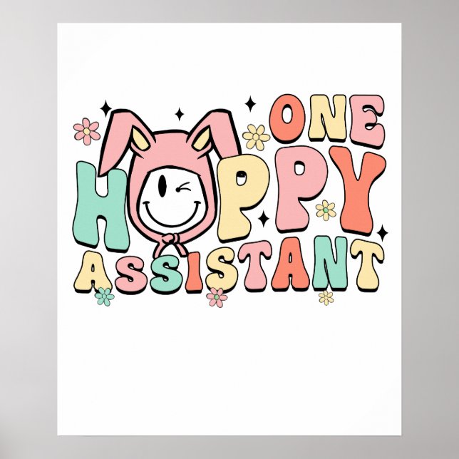 ein glücklicher Assistent, retro, vintage Poster (Vorne)