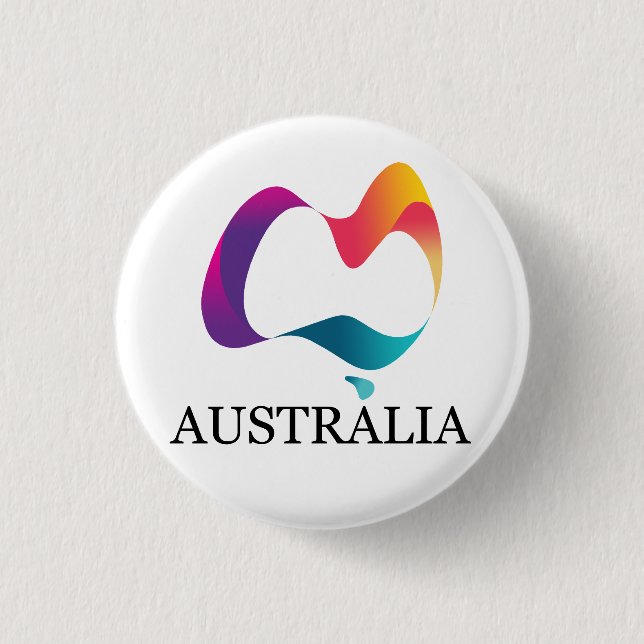 Ein glücklicher Australientag Button (Vorderseite)