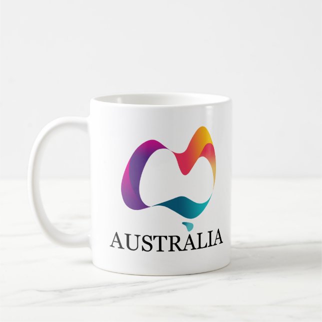 Ein glücklicher Australientag Kaffeetasse (Links)