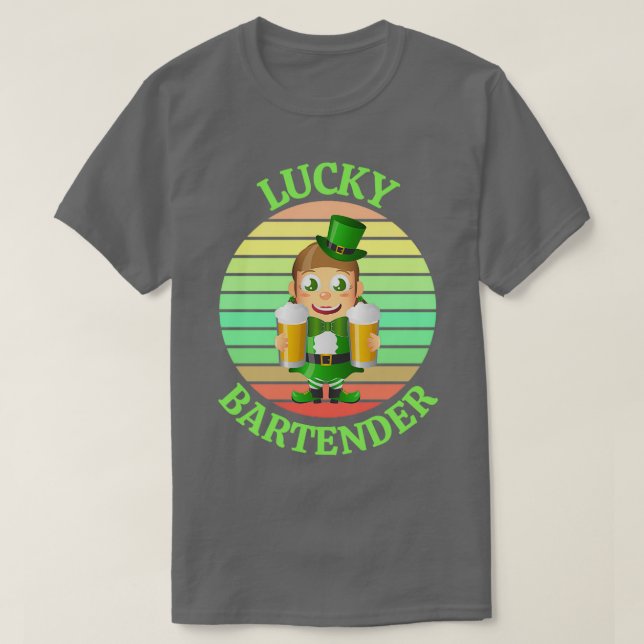 ein glücklicher Barkeeper 3 T-Shirt (Design vorne)