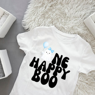 Ein glücklicher Boo-Junge 1. Geburtstagsfeier Baby T-shirt