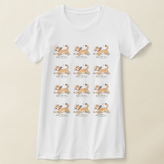 Ein glücklicher brauner Hachiko-Hund T-Shirt (Ablage )