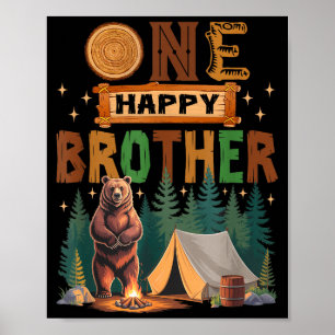 Ein glücklicher Bruder Camper 1. Geburtstag Camng Poster