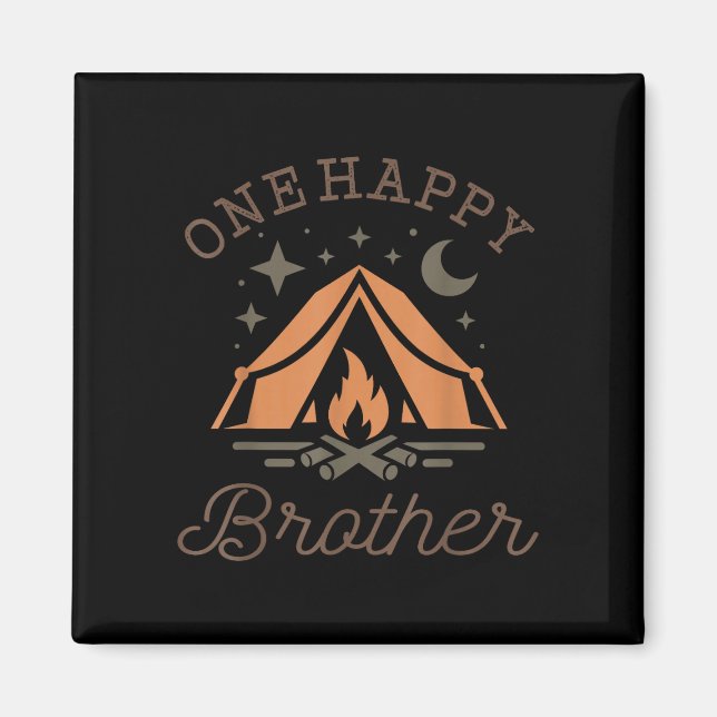 Ein glücklicher Bruder Camper 1. Geburtstag Campin Magnet (Vorne)
