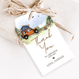 Ein glücklicher Camper Camping-Junge-Geburtstagsge Geschenkanhänger