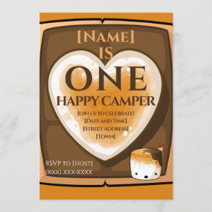 Ein glücklicher Camper Einladung